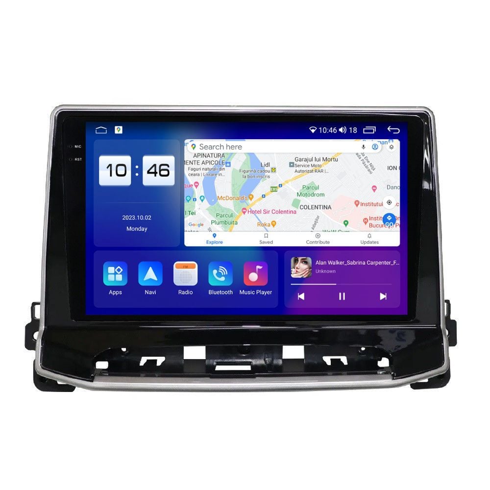 Navigatie dedicata cu Android Jeep Compass II dupa 2021, 8GB RAM, Radio GPS Dual Zone, Display 2K QLED 10.36