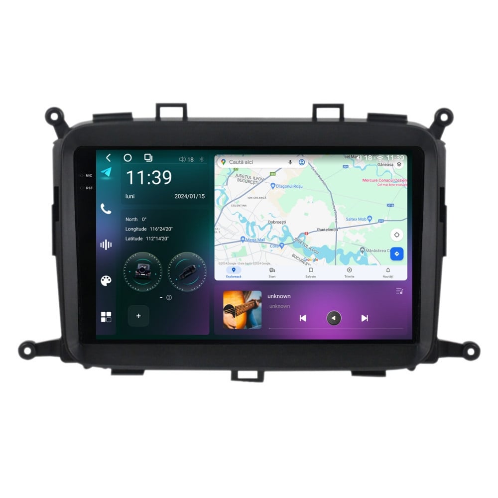 Navigatie dedicata cu Android Kia Carens IV 2013 - 2018, 12GB RAM, Radio GPS Dual Zone, Display 2K QLED 9.5