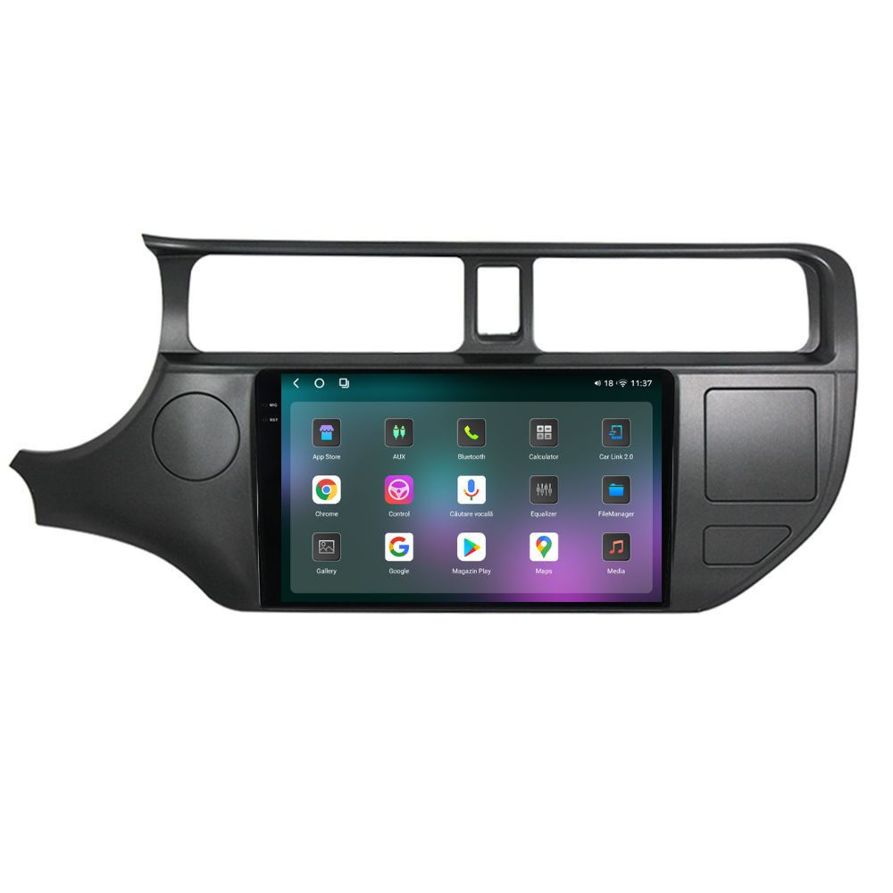 Navigatie dedicata cu Android Kia Rio III 2011 - 2014, 12GB RAM, Radio GPS Dual Zone, Display 2K QLED 9.5