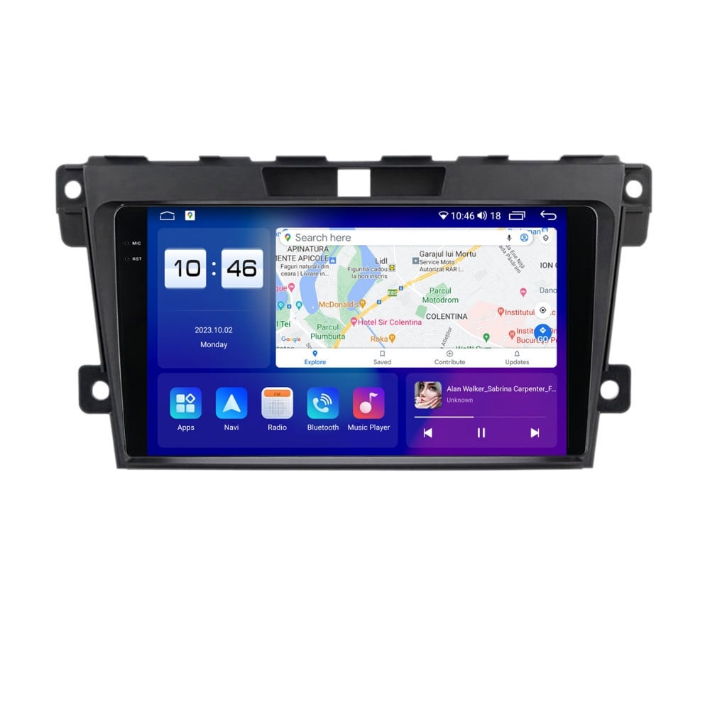 Navigatie dedicata cu Android Mazda CX-7 2006 - 2015, 8GB RAM, Radio GPS Dual Zone, Display 2K QLED 9.5