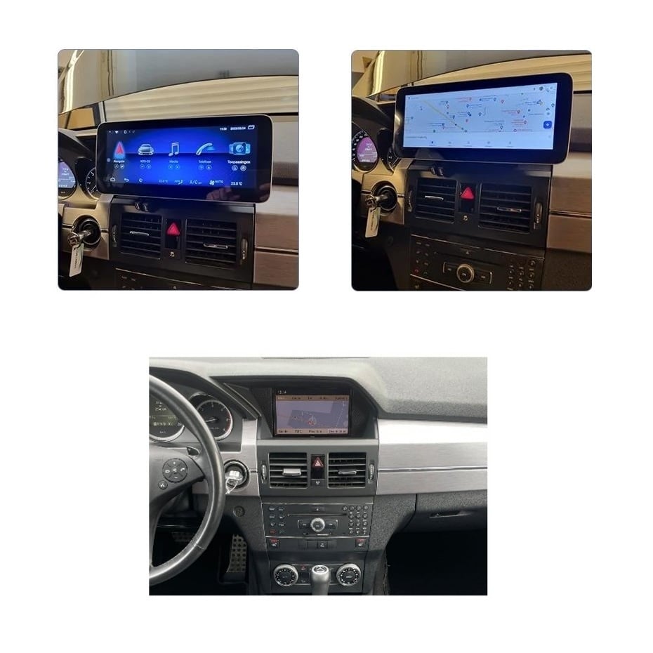 Navigatie dedicata cu Android Mercedes GLK X204 2008 - 2012 cu navigatie NTG 4, 6GB RAM, Radio GPS Dual Zone, Display QLED 12.3