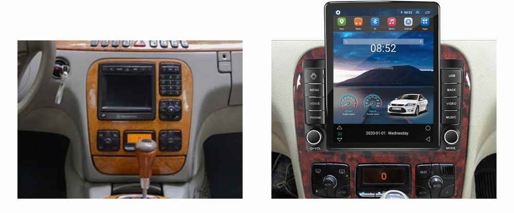 Navigatie dedicata cu Android Mercedes S-Class W220 1998 - 2005, 2GB RAM, Radio GPS Dual Zone, Touchscreen IPS 9.7" HD tip Tesla, Internet Wi-Fi, Bluetooth, MirrorLink, USB - Imagine 4