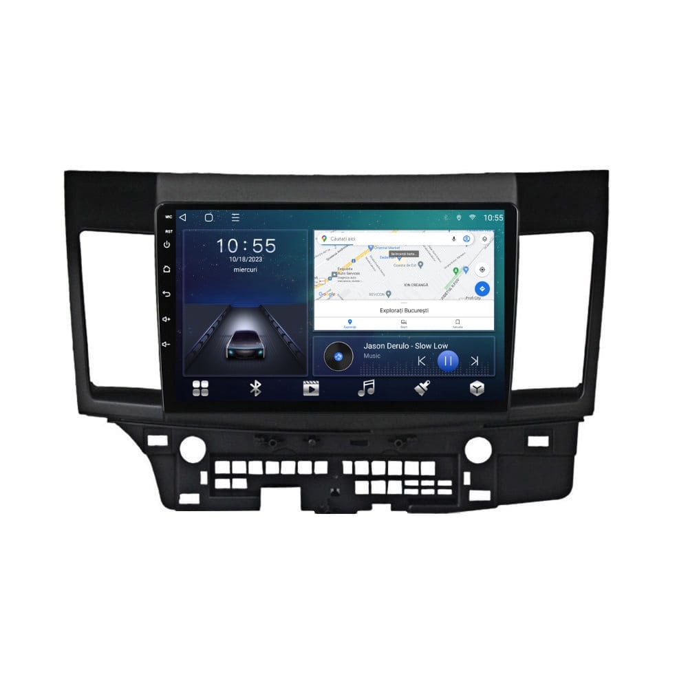 Navigatie dedicata cu Android Mitsubishi Lancer dupa 2007, 2GB RAM, Radio GPS Dual Zone, Display HD QLED 10