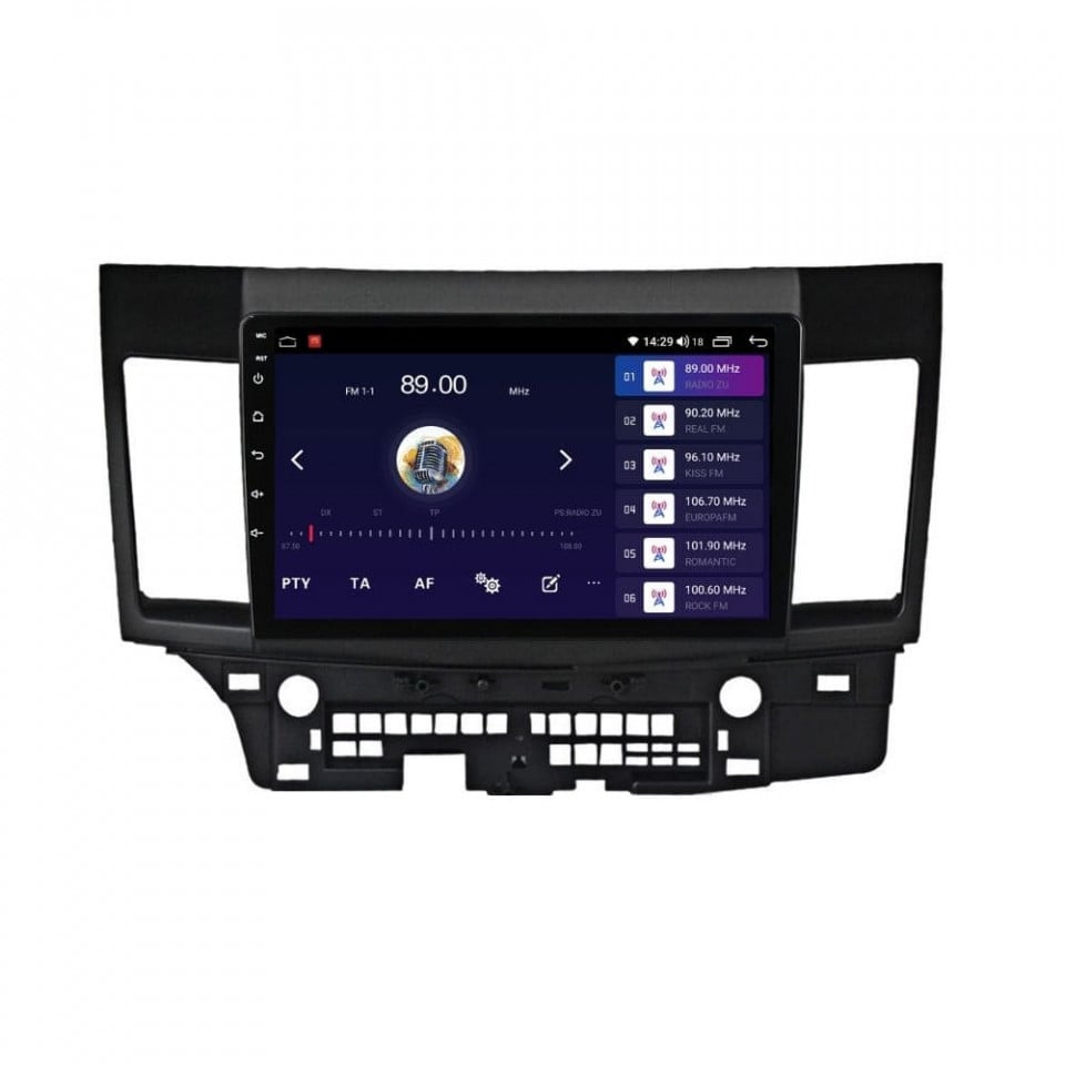 Navigatie dedicata cu Android Mitsubishi Lancer dupa 2007, 8GB RAM, Radio GPS Dual Zone, Display HD QLED 10