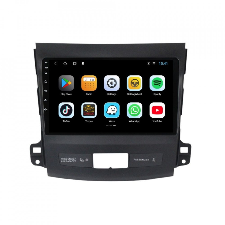 Navigatie dedicata cu Android Mitsubishi Outlander II 2006 - 2012, 1GB RAM, Radio GPS Dual Zone, Display HD IPS 9