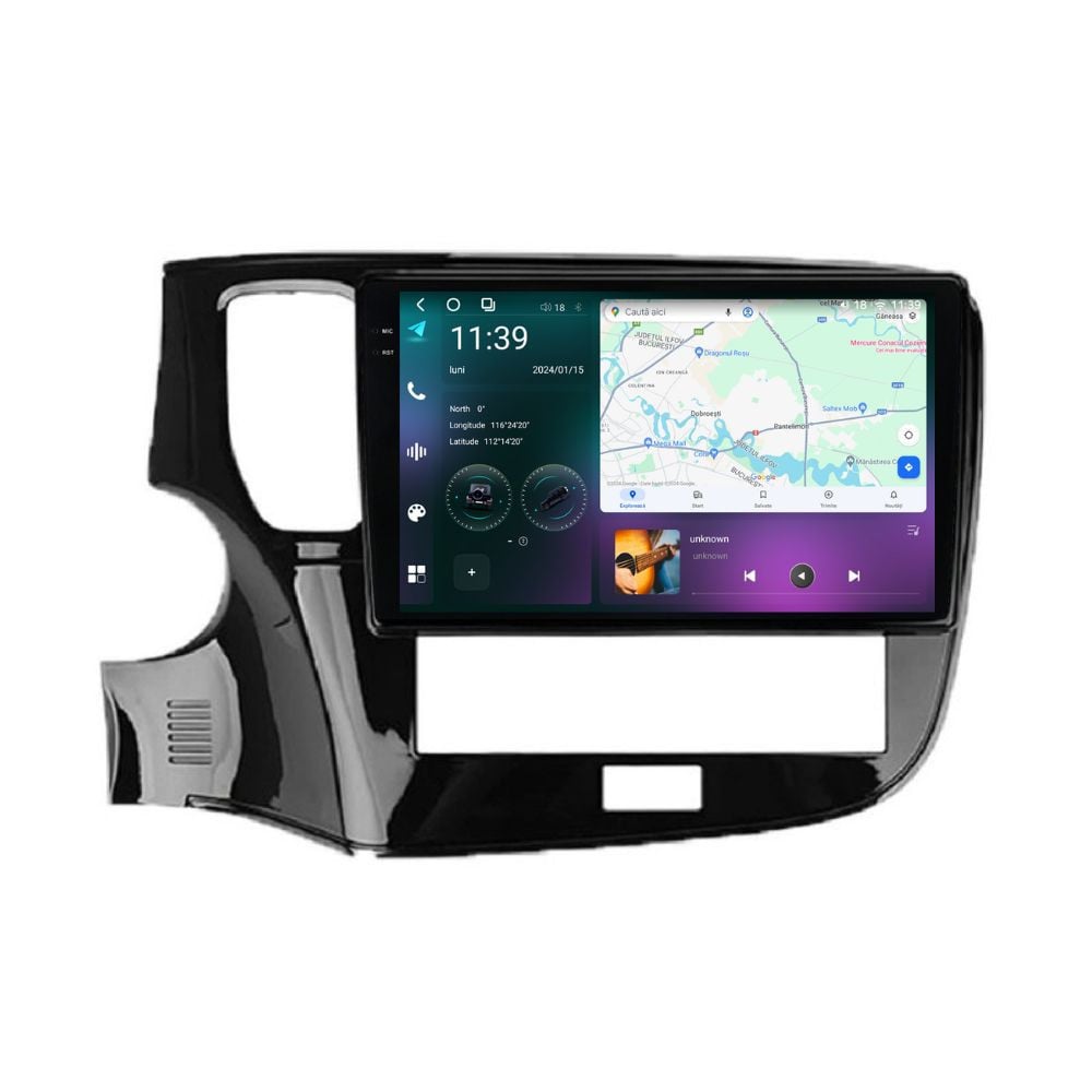 Navigatie dedicata cu Android Mitsubishi Outlander III 2019 - 2021, 12GB RAM, Radio GPS Dual Zone, Display 2K QLED 10.36