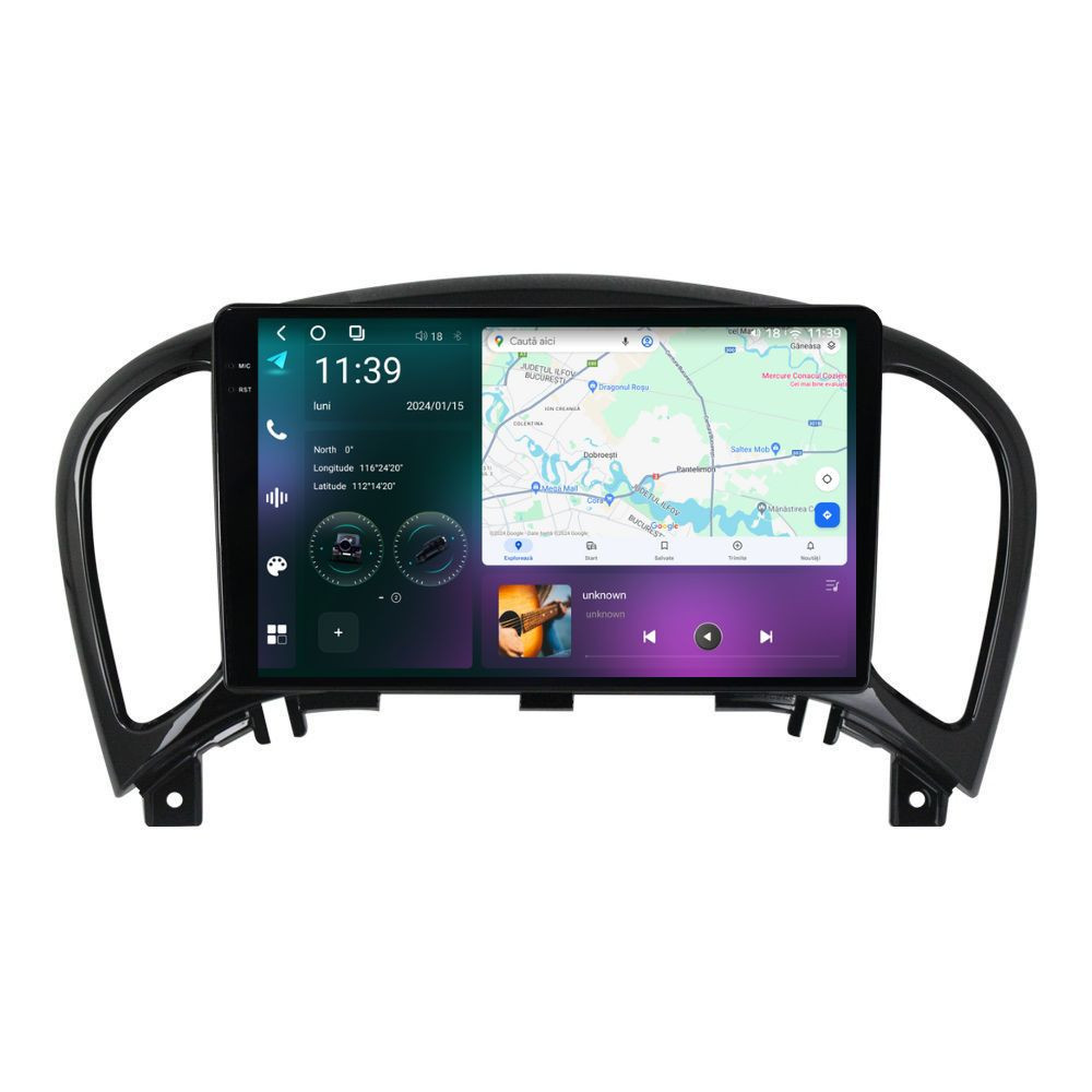 Navigatie dedicata cu Android Nissan Juke 2010 - 2019, 12GB RAM, Radio GPS Dual Zone, Display 2K QLED 9.5