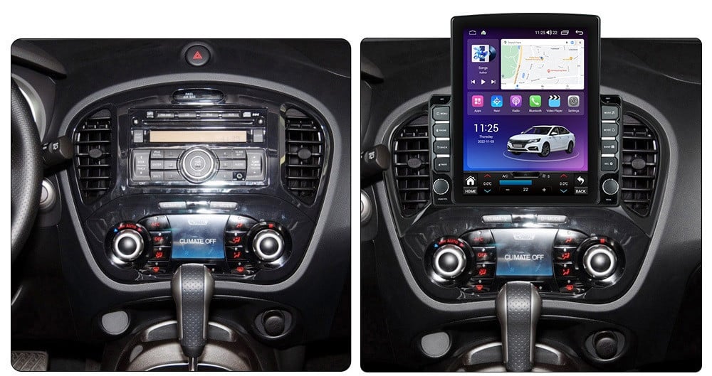 Navigatie dedicata cu Android Nissan Juke 2010 - 2019, 8GB RAM, Radio GPS Dual Zone, Touchscreen IPS 9.7