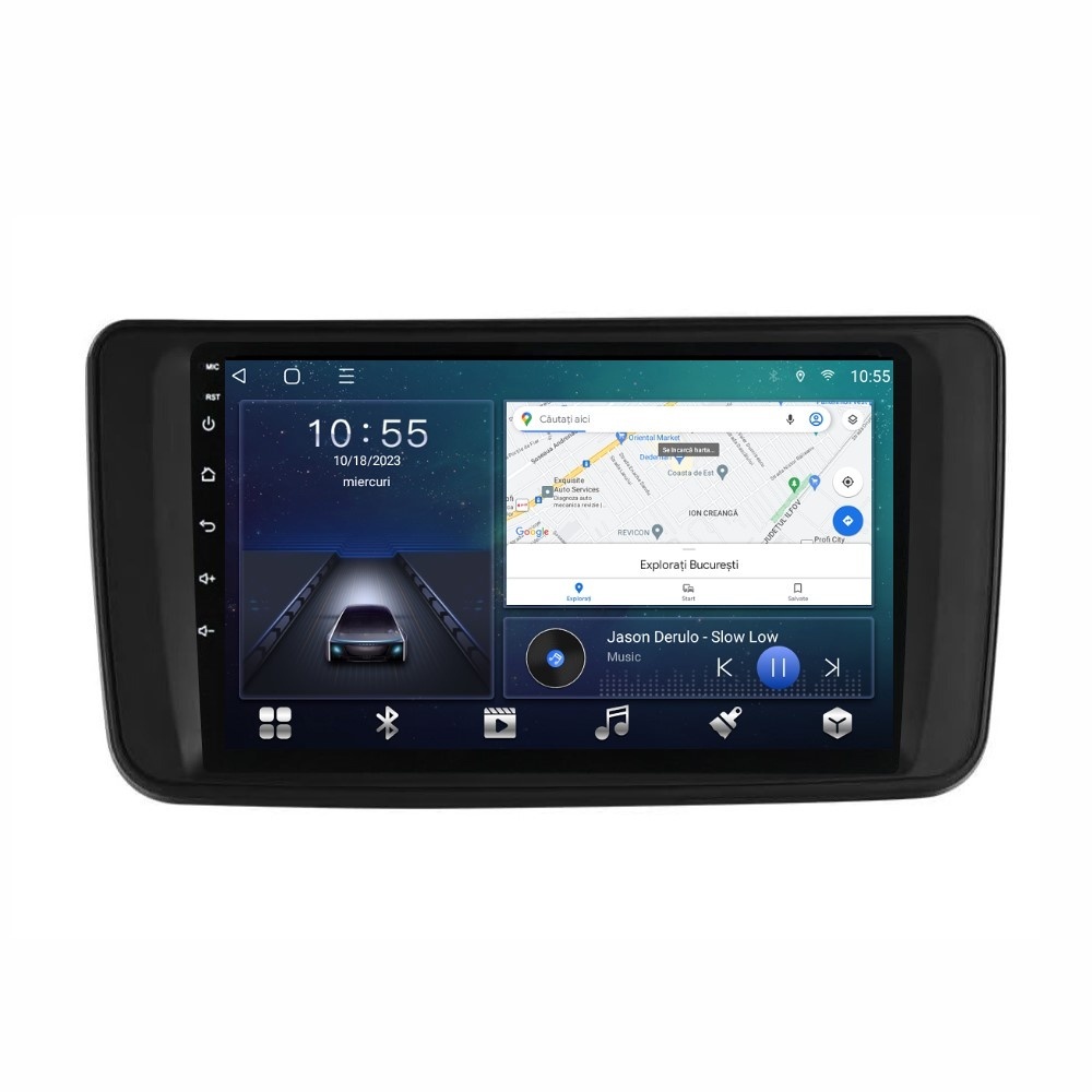 Navigatie dedicata cu Android Nissan Leaf II 2017 - 2025, 2GB RAM, Radio GPS Dual Zone, Display HD QLED 9