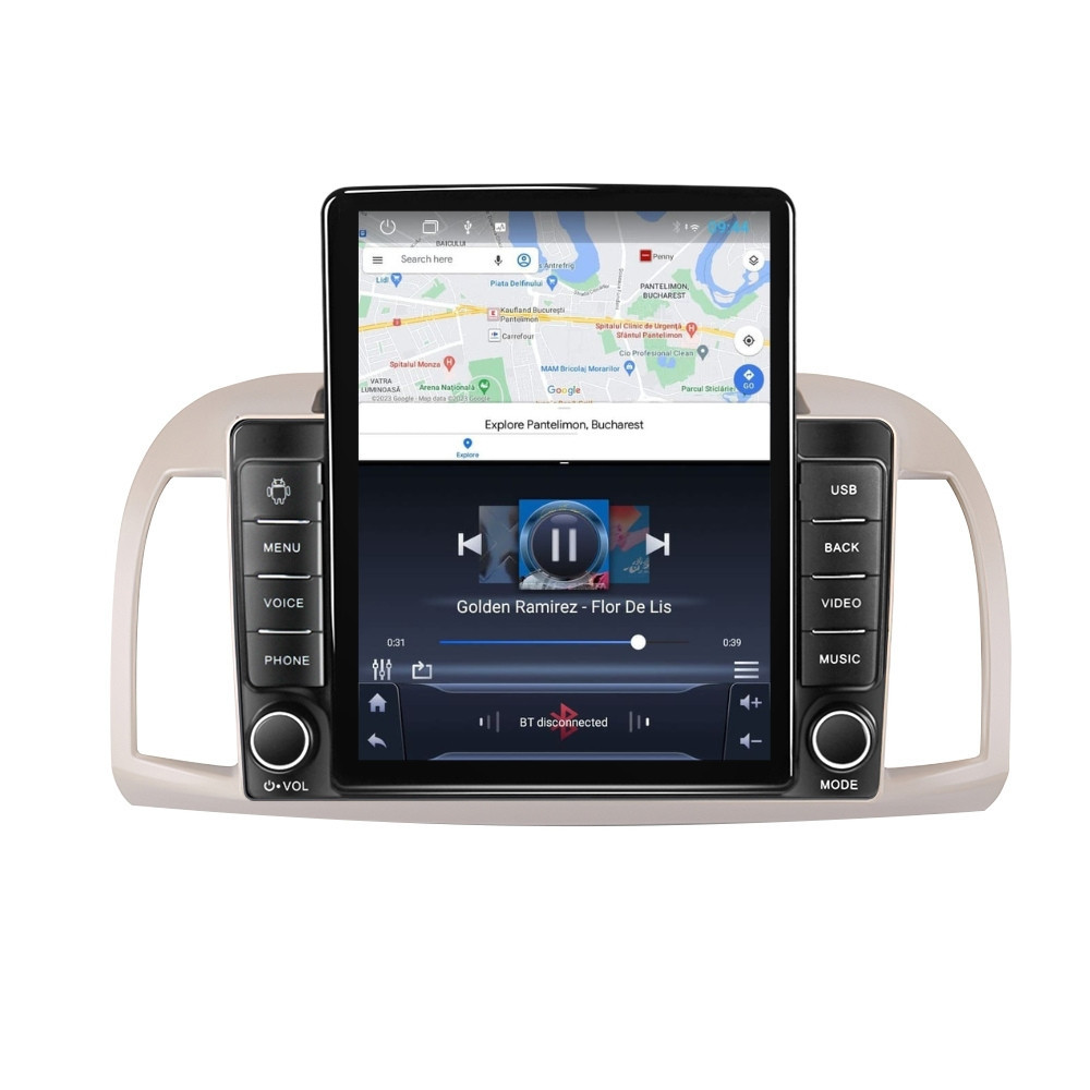 Navigatie dedicata cu Android Nissan Micra III 2003 - 2010, 1GB RAM, Radio GPS Dual Zone, Touchscreen IPS 9.7