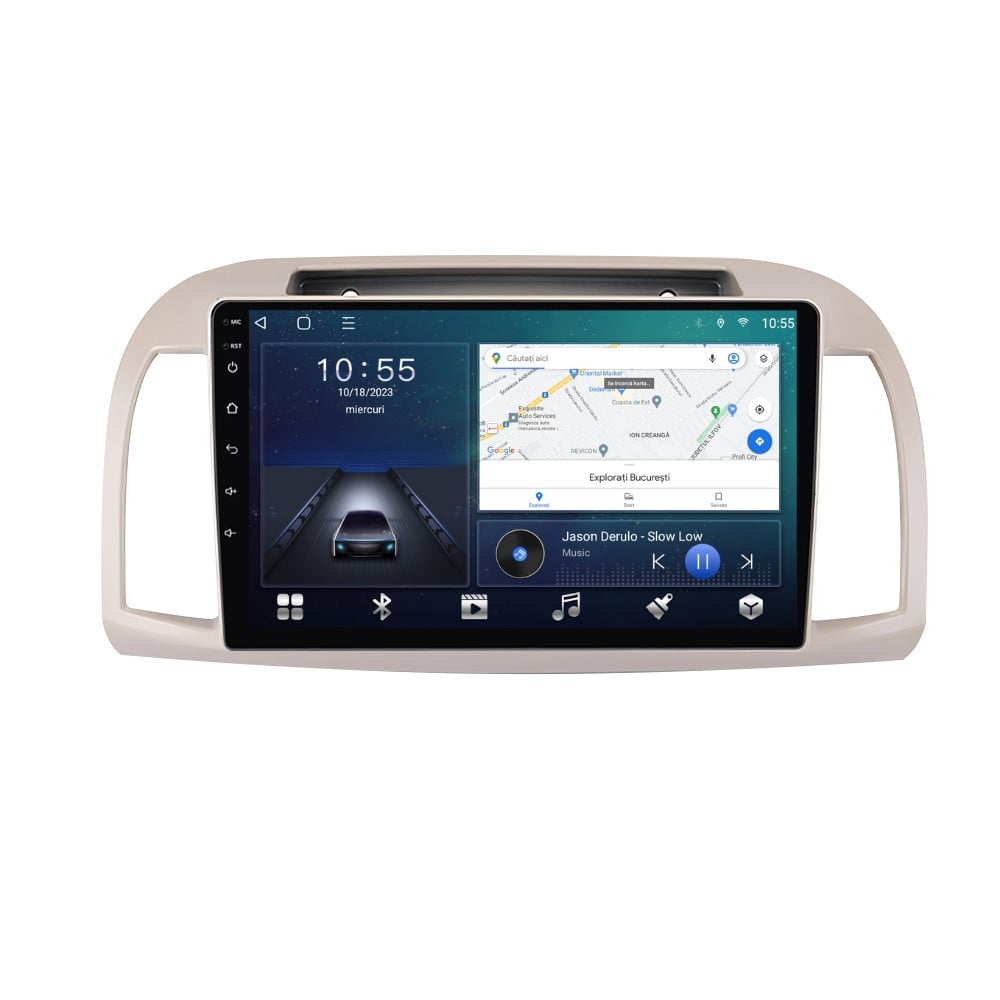 Navigatie dedicata cu Android Nissan Micra III 2003 - 2010, 2GB RAM, Radio GPS Dual Zone, Display HD QLED 9