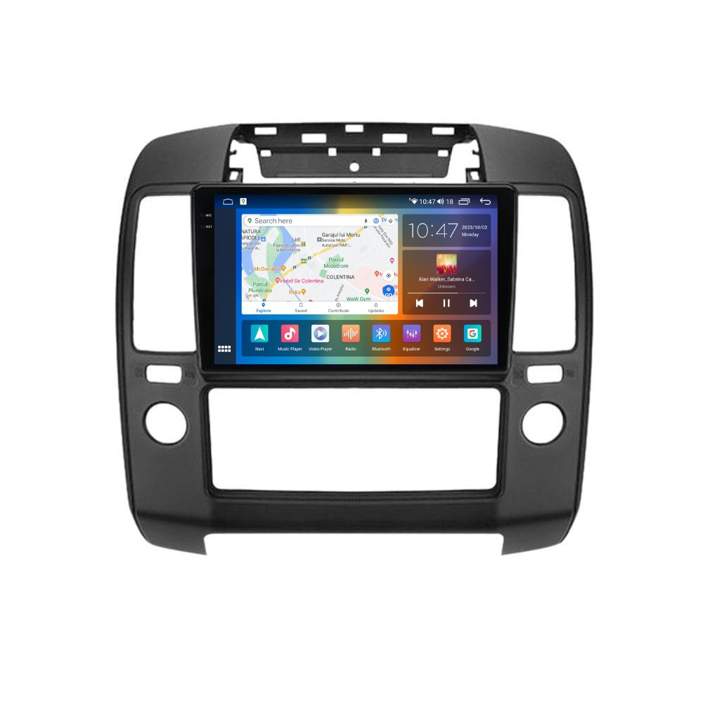 Navigatie dedicata cu Android Nissan Navara D40 2004 - 2014, 4GB RAM, Radio GPS Dual Zone, Display 2K QLED 9.5