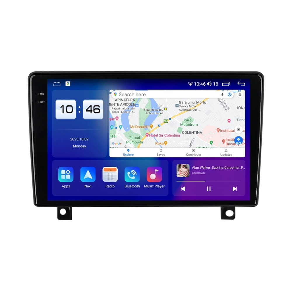 Navigatie dedicata cu Android Opel Astra H 2004 - 2014, 4GB RAM, Radio GPS Dual Zone, Display 2K QLED 9.5\'\' Touchscreen, Internet Wi-Fi si slot SIM 4G, Bluetooth, MirrorLink, USB, Waze - 1 | YEO