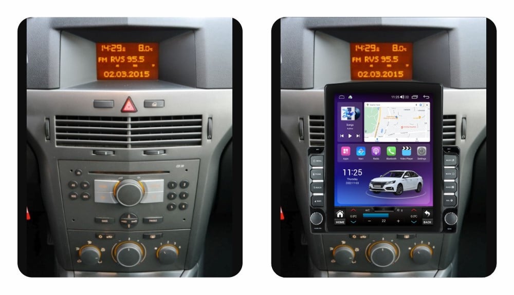 Navigatie dedicata cu Android Opel Astra H 2004 - 2014, 8GB RAM, Radio GPS Dual Zone, Touchscreen IPS 9.7