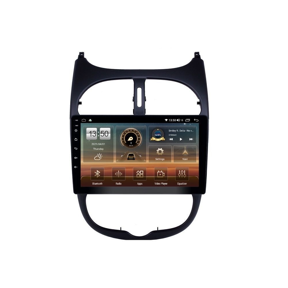 Navigatie dedicata cu Android Peugeot 206 1998 - 2009, 2GB RAM, Radio GPS Dual Zone, Display HD QLED 9