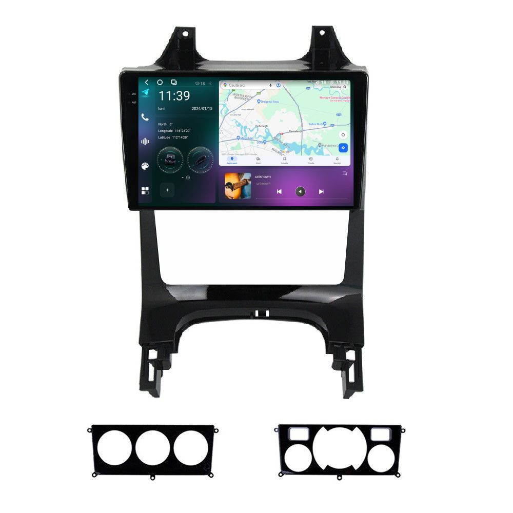 Navigatie dedicata cu Android Peugeot 3008 2009 - 2016, 12GB RAM, Radio GPS Dual Zone, Display 2K QLED 9.5