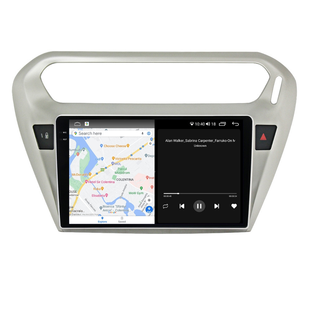 Navigatie dedicata cu Android Peugeot 301 dupa 2012, 4GB RAM, Radio GPS Dual Zone, Display 2K QLED 9.5