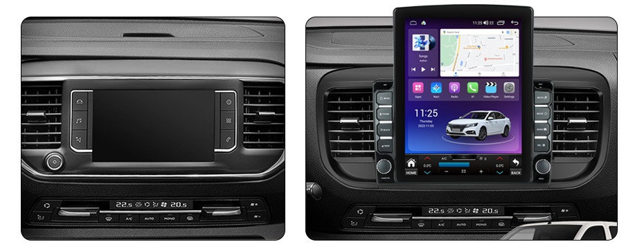 Navigatie dedicata cu Android Peugeot Expert dupa 2016, 8GB RAM, Radio GPS Dual Zone, Touchscreen IPS 9.7