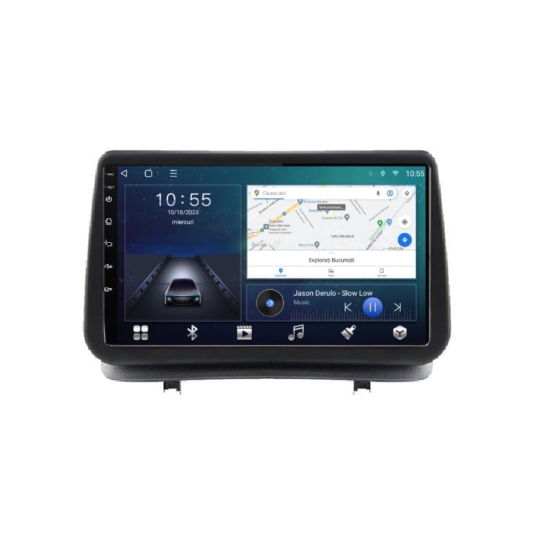 Navigatie dedicata cu Android Renault Clio III 2005 - 2012, 3GB RAM, Radio GPS Dual Zone, Display HD QLED 9