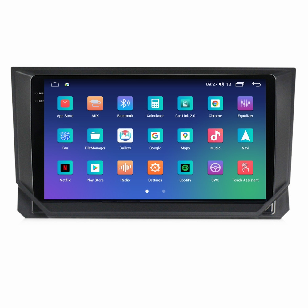 Navigatie dedicata cu Android Seat Arona 2017 - 2021, 4GB RAM, Radio GPS Dual Zone, Display 2K QLED 9.5" Touchscreen, Internet Wi-Fi si slot SIM 4G, Bluetooth, MirrorLink, USB - Imagine 6