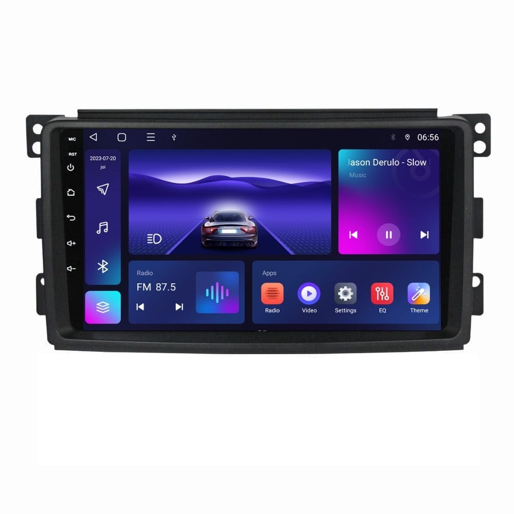 Navigatie dedicata cu Android Smart Fortwo 2007 - 2010, 3GB RAM, Radio GPS Dual Zone, Display HD QLED 9