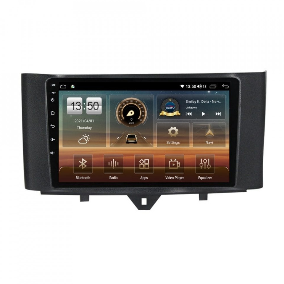 Navigatie dedicata cu Android Smart Fortwo 2011 - 2014, 6GB RAM, Radio GPS Dual Zone, Display HD QLED 9