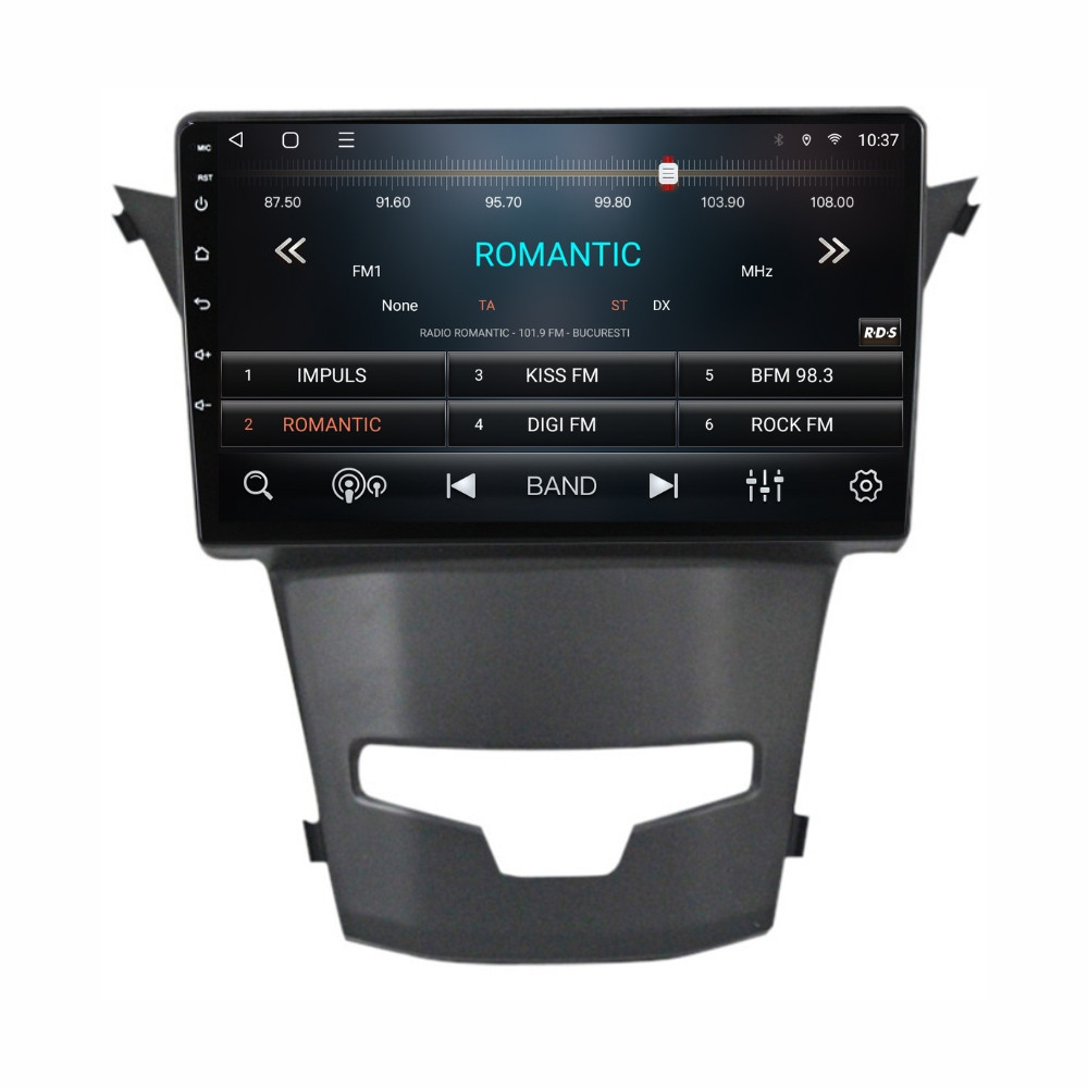 Navigatie dedicata cu Android Ssangyong Korando 2013 - 2019, 2GB RAM, Radio GPS Dual Zone, Display HD QLED 9