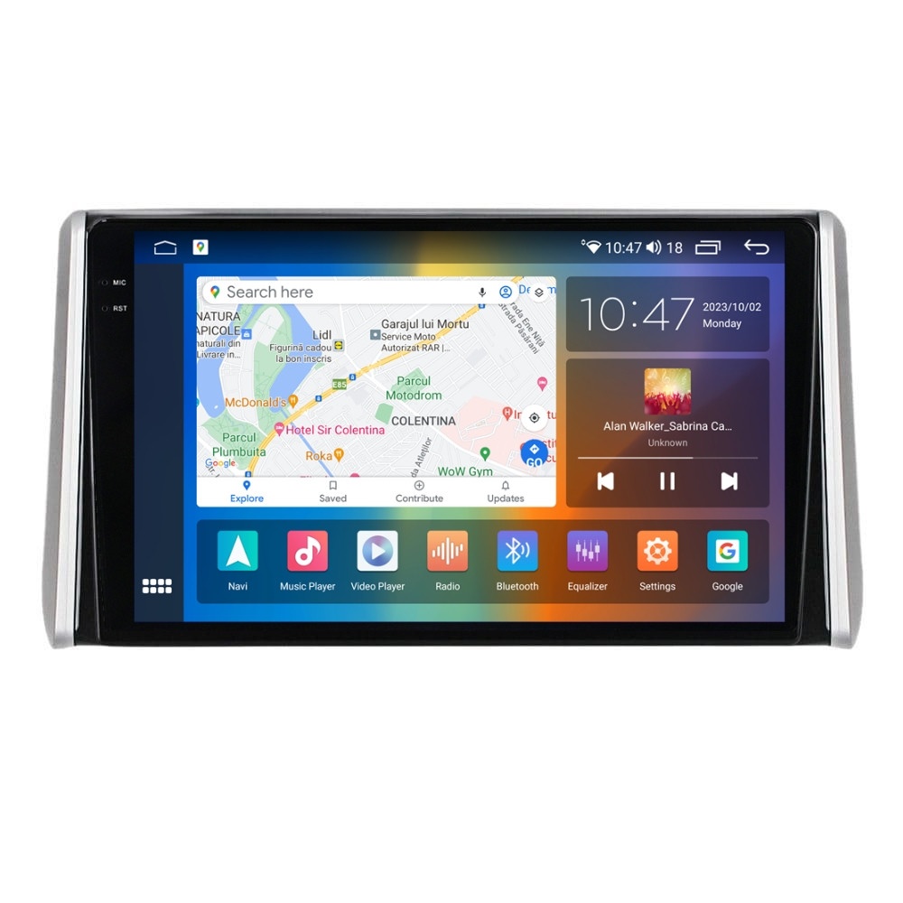 Navigatie dedicata cu Android Suzuki Across dupa 2020, 8GB RAM, Radio GPS Dual Zone, Display 2K QLED 10.36