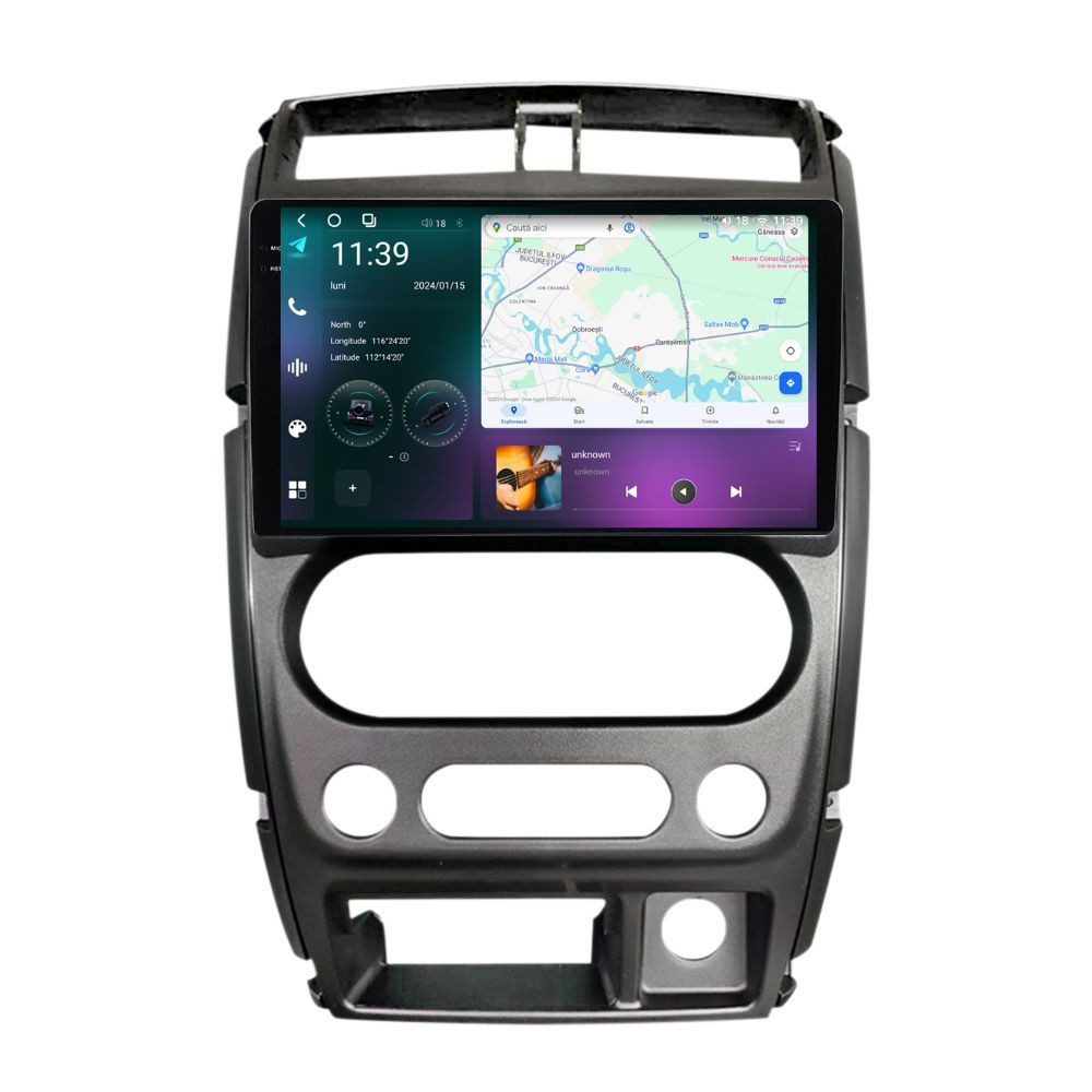 Navigatie dedicata cu Android Suzuki Jimny 2005 - 2018, 12GB RAM, Radio GPS Dual Zone, Display 2K QLED 9.5