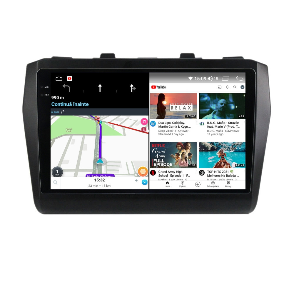 Navigatie dedicata cu Android Suzuki Swift V dupa 2017, 4GB RAM, Radio GPS Dual Zone, Display 2K QLED 9.5" Touchscreen, Internet Wi-Fi si slot SIM 4G, Bluetooth, MirrorLink, USB - Imagine 7