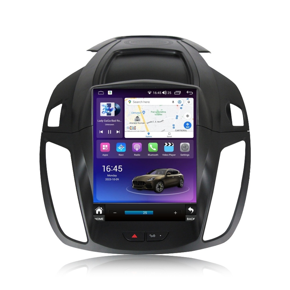 Navigatie dedicata cu Android tip tesla Ford C-Max II / Grand C-Max 2010 - 2019, 8GB RAM, Radio GPS Dual Zone, Touchscreen IPS 9.7