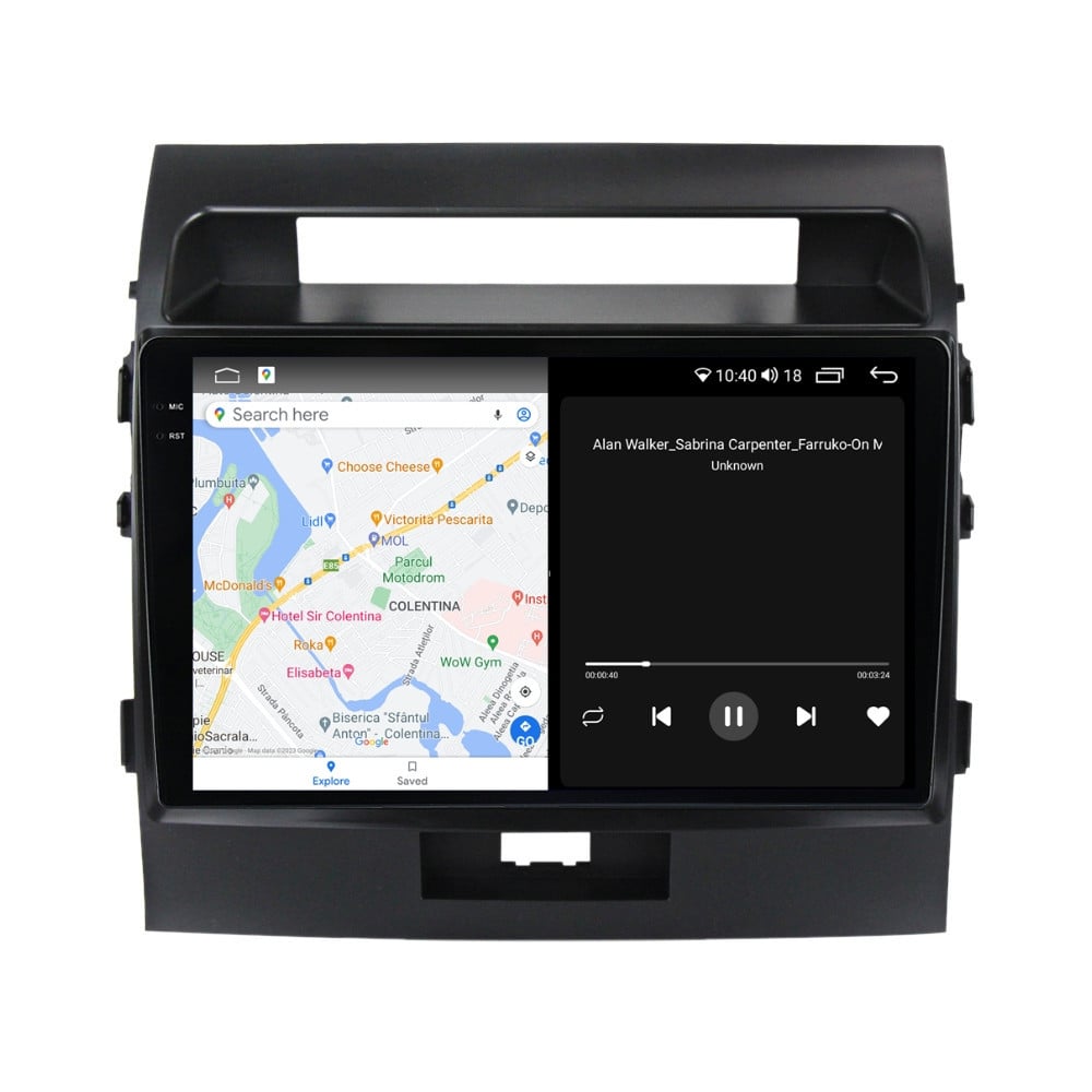 Navigatie dedicata cu Android Toyota Land Cruiser J200 2008 - 2015, 4GB RAM, Radio GPS Dual Zone, Display 2K QLED 10.36