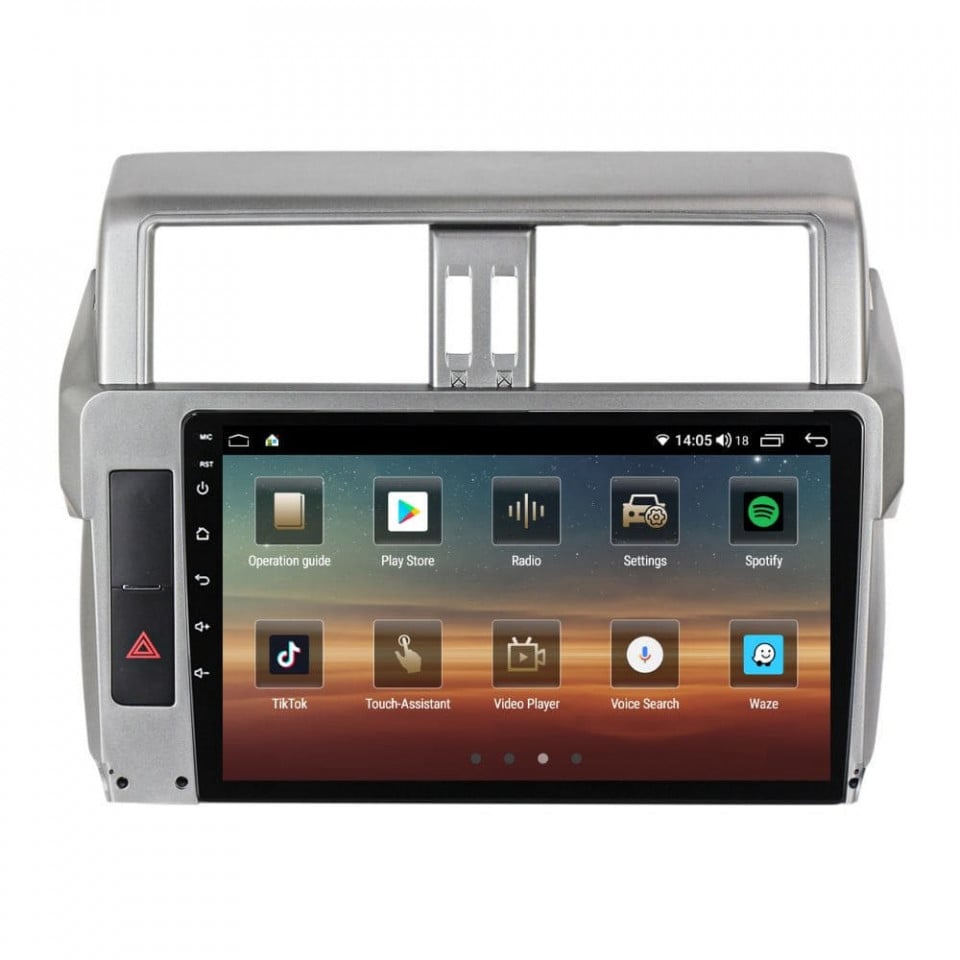 Navigatie dedicata cu Android Toyota Land Cruiser Prado J150 2013 - 2017, 8GB RAM, Radio GPS Dual Zone, Display HD QLED 10