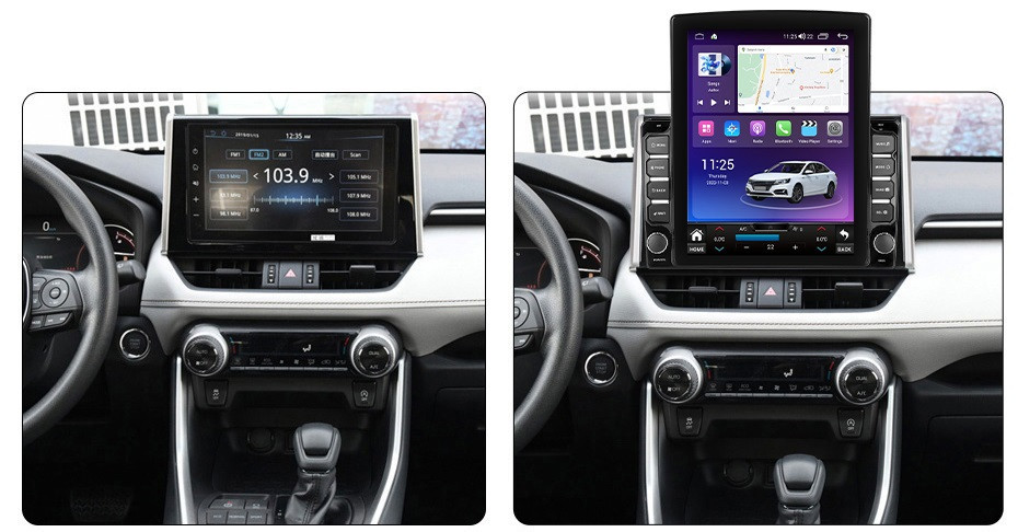 Navigatie dedicata cu Android Toyota Rav4 V dupa 2018, 8GB RAM, Radio GPS Dual Zone, Touchscreen IPS 9.7