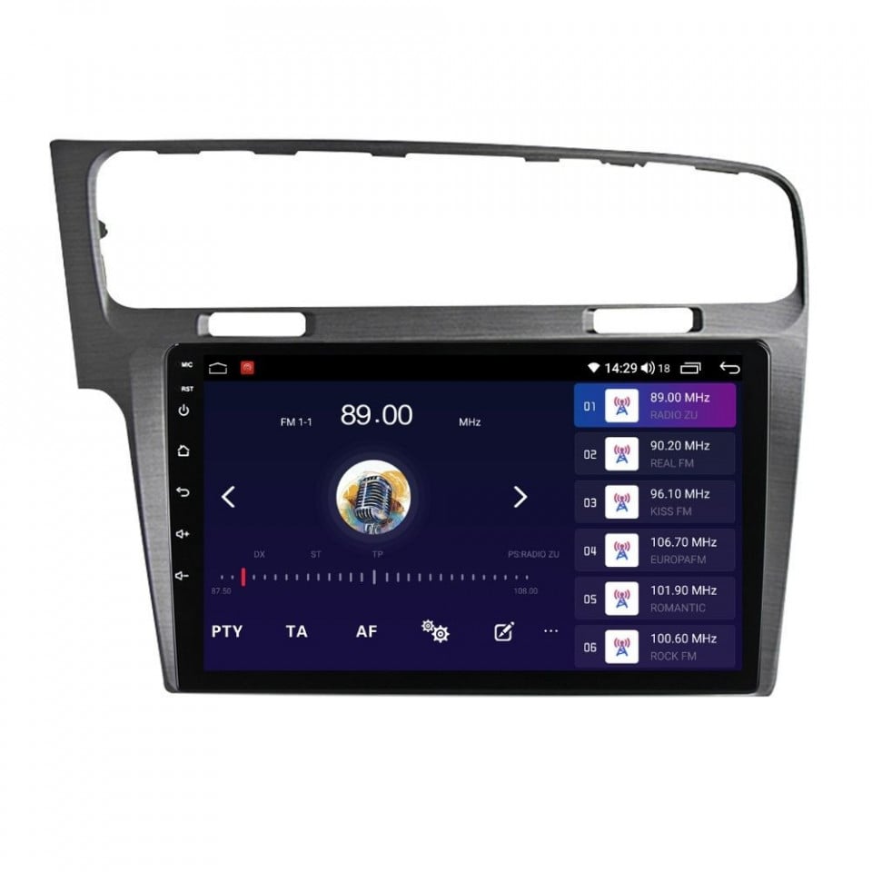 Navigatie dedicata cu Android VW Golf VII 2012 - 2019, argintiu, 6GB RAM, Radio GPS Dual Zone, Display HD QLED 10