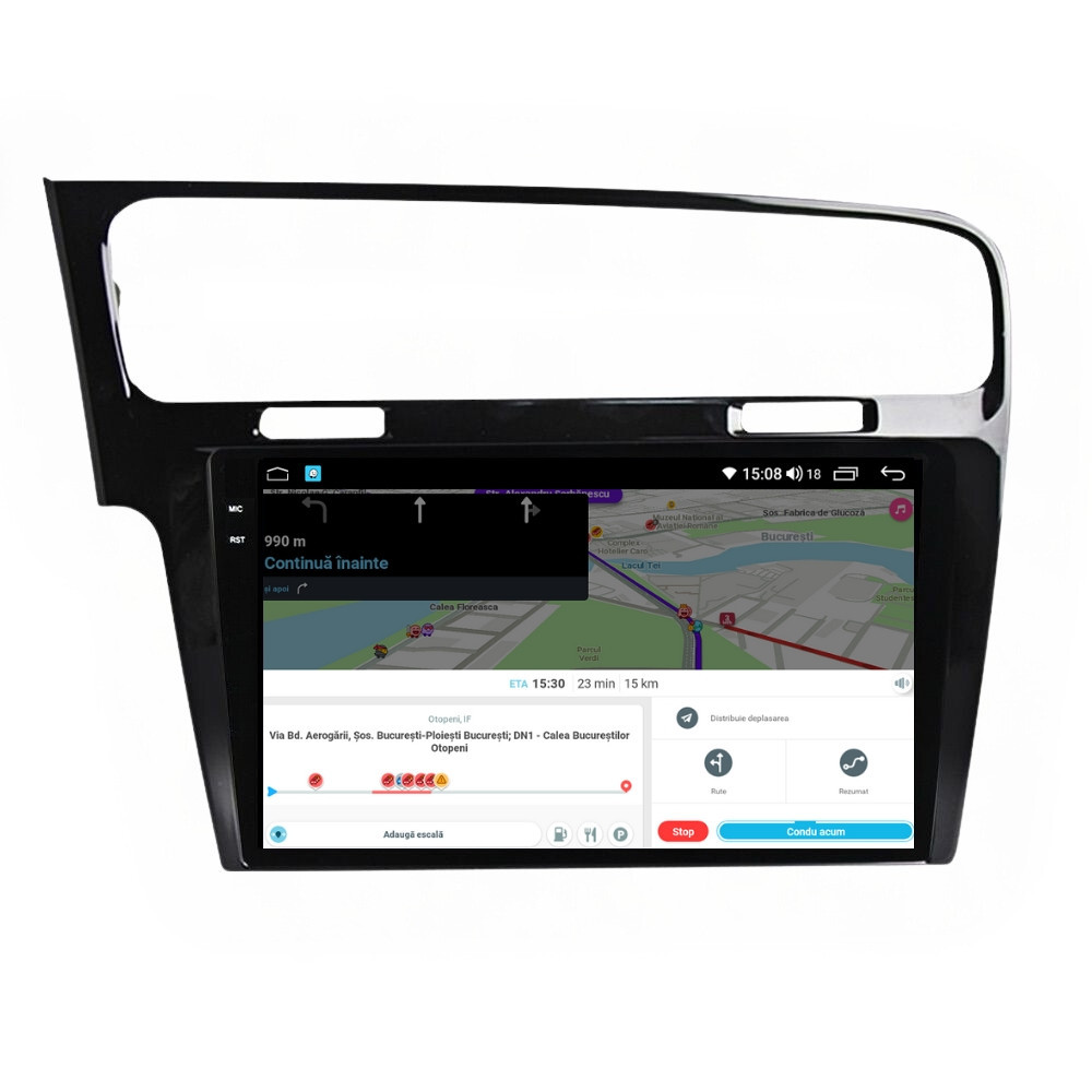 Navigatie dedicata cu Android VW Golf VII 2012 - 2019, negru, 4GB RAM, Radio GPS Dual Zone, Display 2K QLED 10.36" Touchscreen, Internet Wi-Fi si slot SIM 4G, Bluetooth, MirrorLink, USB - Imagine 8