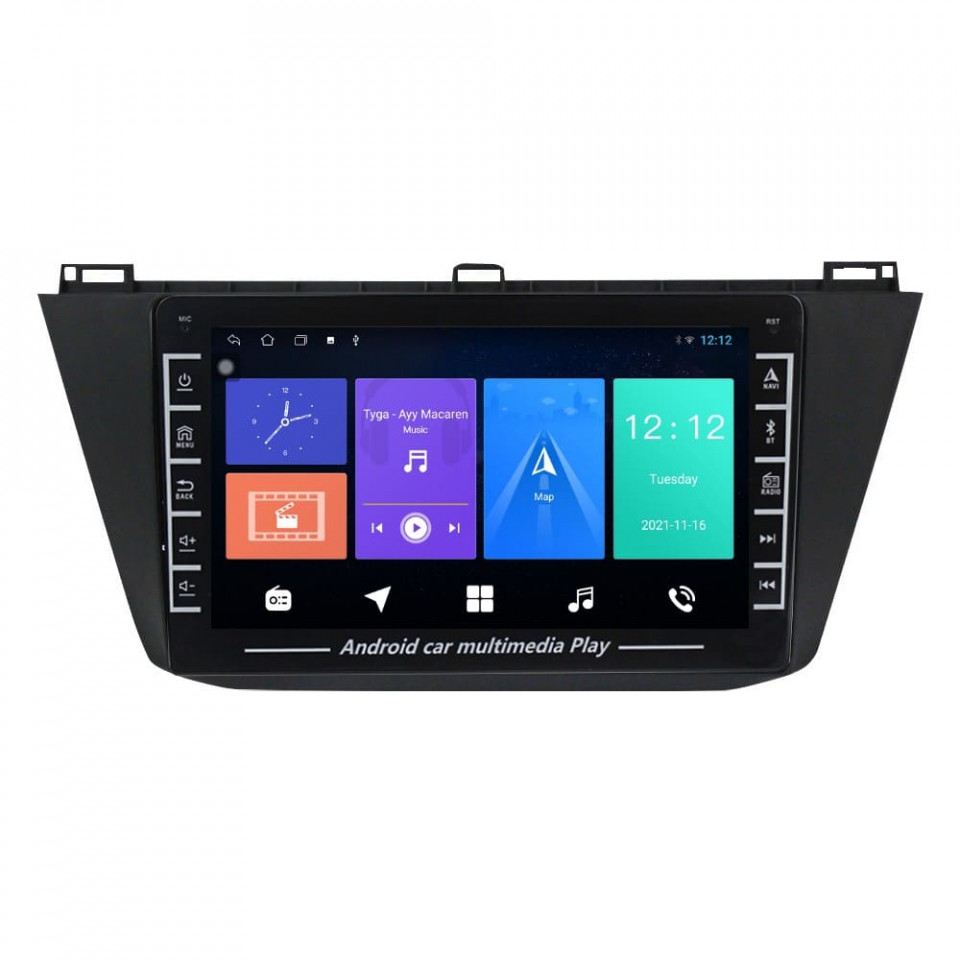 Navigatie dedicata cu Android VW Tiguan II dupa 2016, 1GB RAM, Radio GPS Dual Zone, Display HD IPS 8