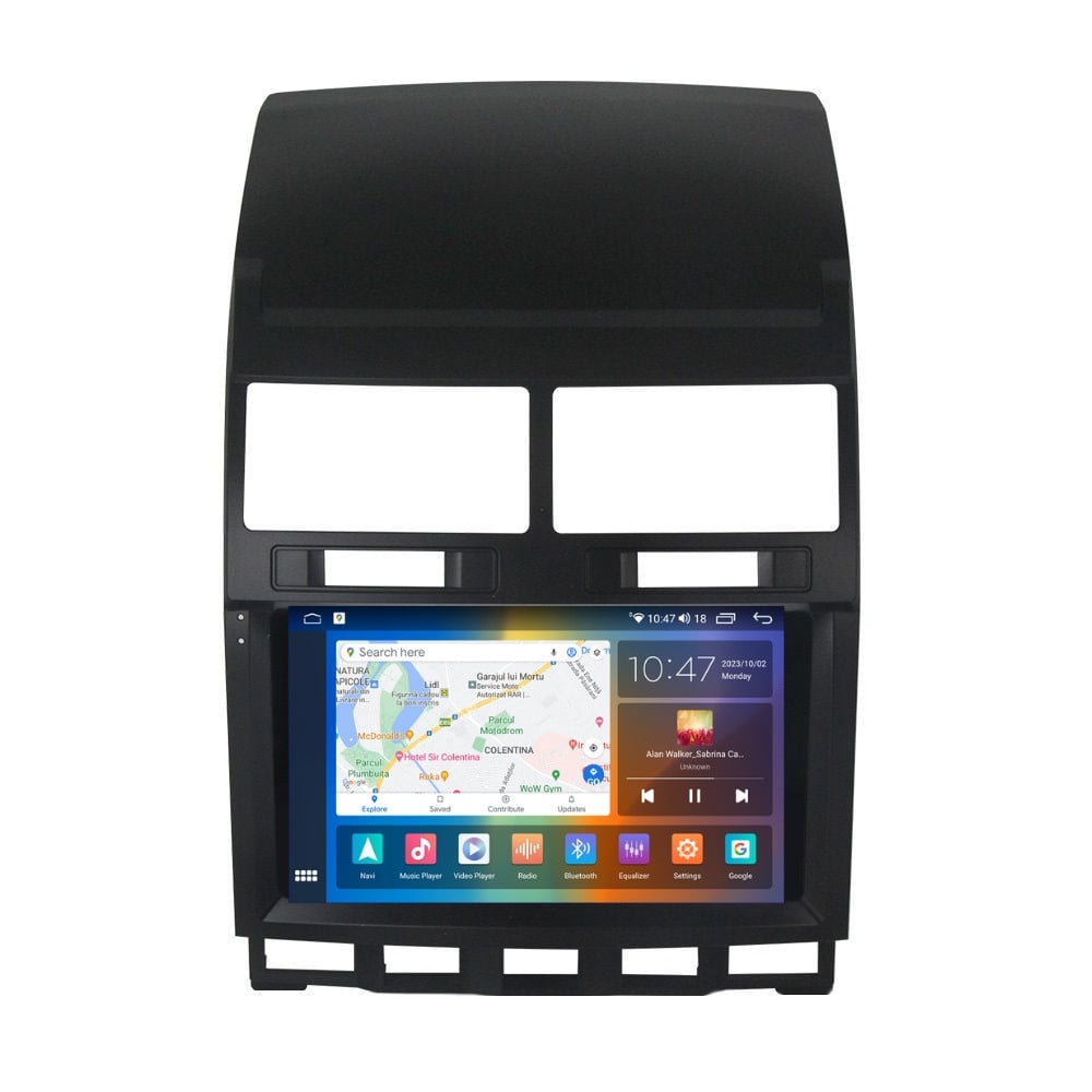 Navigatie dedicata cu Android VW Touareg 7L 2002 - 2011, 4GB RAM, Radio GPS Dual Zone, Display 2K QLED 9.5