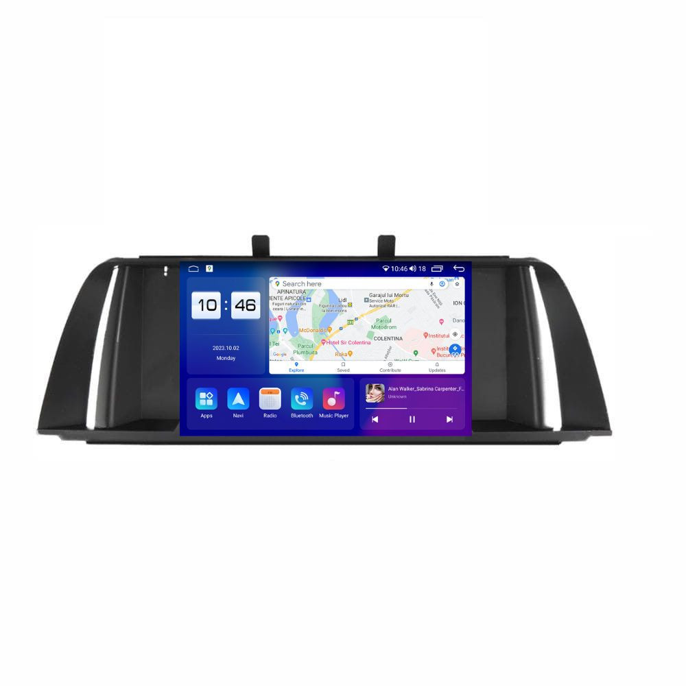 Navigatie dedicata cu Android BMW Seria 5 (F10) 2009 - 2012, 4GB RAM, Radio GPS Dual Zone, Display 2K QLED 9.5