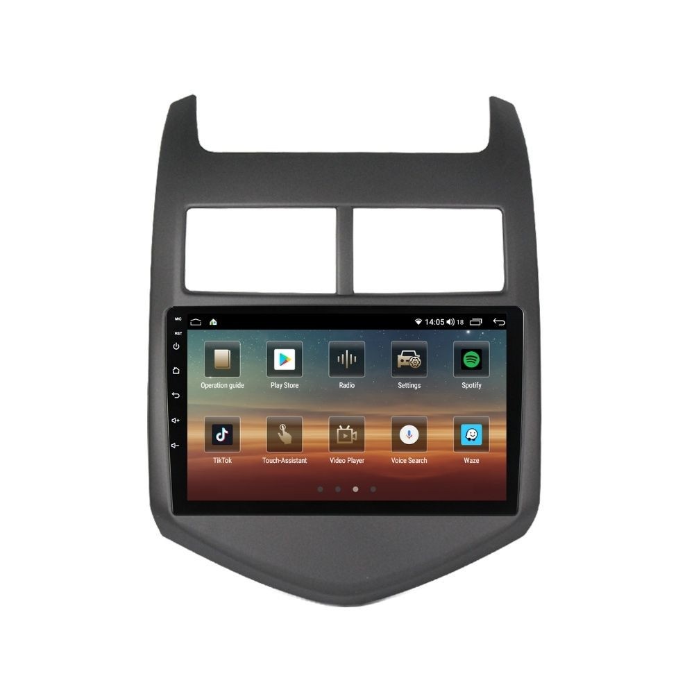 Navigatie dedicata cu Android Chevrolet Aveo 2011 - 2014, 4GB RAM, Radio GPS Dual Zone, Display HD QLED 9" Touchscreen, Internet Wi-Fi si slot SIM 4G, Bluetooth, MirrorLink, USB - Imagine 3