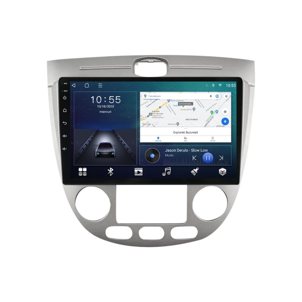 Navigatie dedicata cu Android Chevrolet Lacetti 2003 - 2010, clima automata, 2GB RAM, Radio GPS Dual Zone, Display HD QLED 9