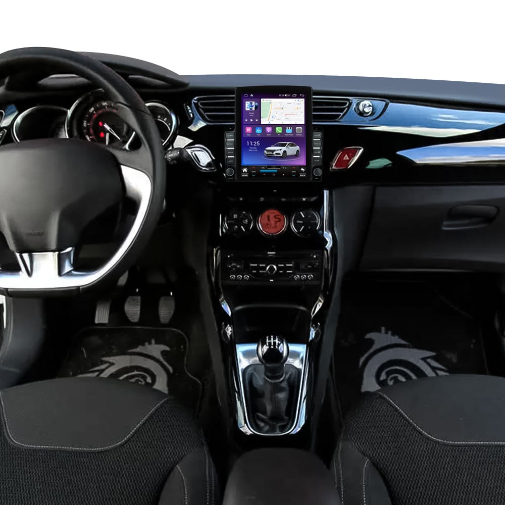 Navigatie dedicata cu Android Citroen DS3 2009 - 2018, negru, 8GB RAM, Radio GPS Dual Zone, Touchscreen IPS 9.7