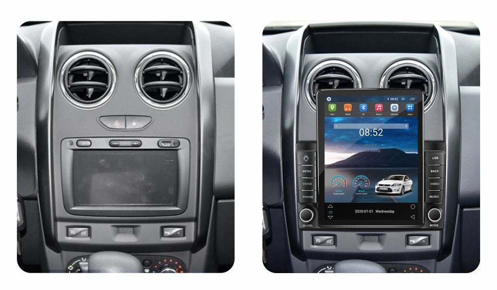 Navigatie dedicata cu Android Dacia Duster I 2013 - 2018, 2GB RAM, Radio GPS Dual Zone, Touchscreen IPS 9.7