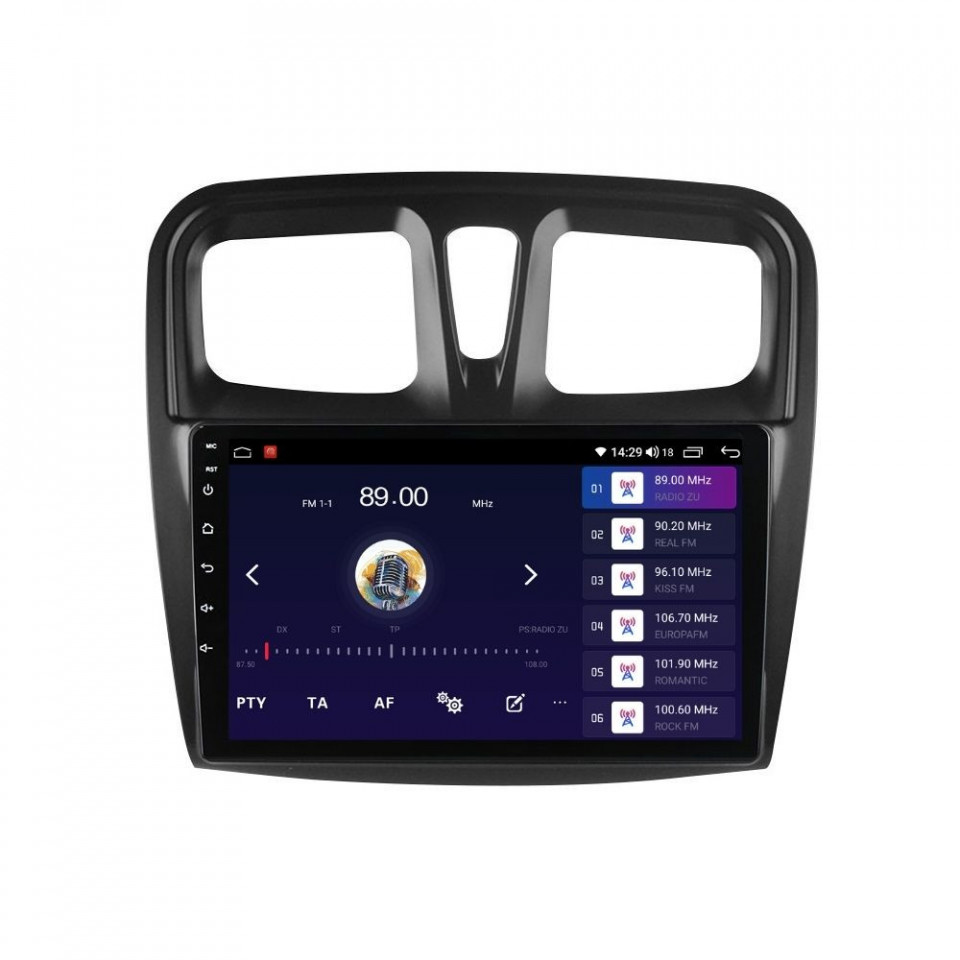 Navigatie dedicata cu Android Dacia Logan II 2012 - 2020, 8GB RAM, Radio GPS Dual Zone, Display HD QLED 10