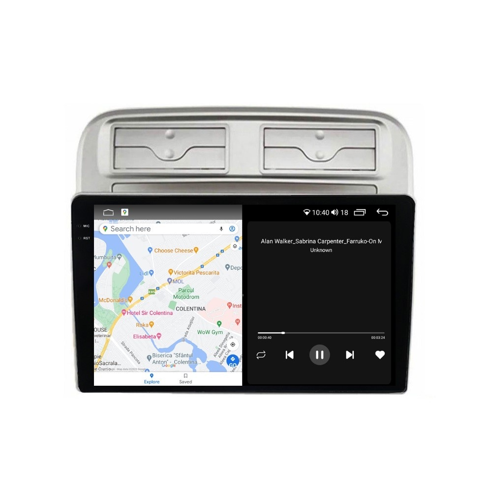 Navigatie dedicata cu Android Fiat Punto 199 / Grande Punto 2005 - 2010, 4GB RAM, Radio GPS Dual Zone, Display 2K QLED 9.5