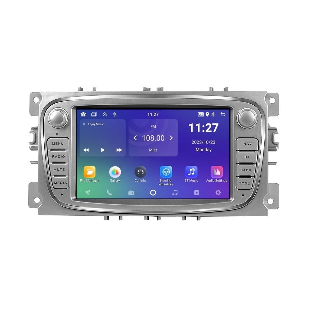 Navigatie dedicata cu Android Ford Focus II 2007 - 2011, gri, 2GB RAM, Radio GPS Dual Zone, Display HD 7