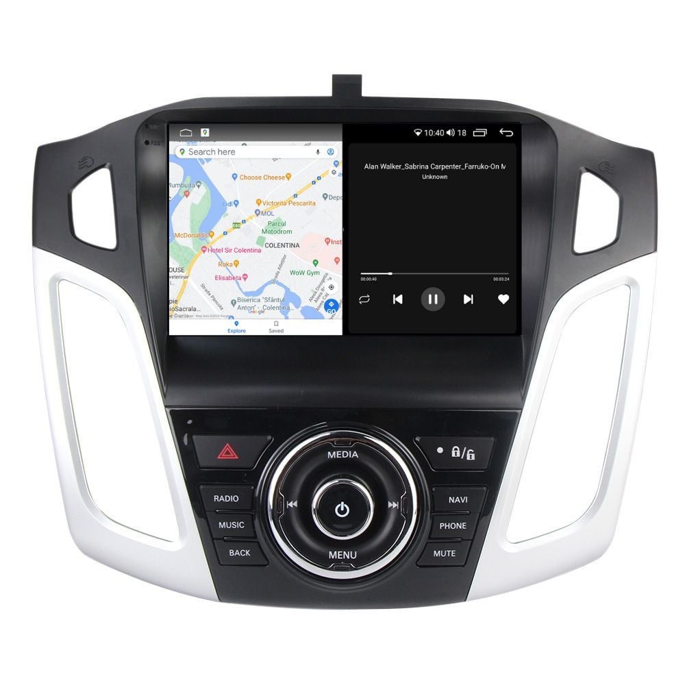 Navigatie dedicata cu Android Ford Focus III 2011 - 2018, 4GB RAM, Radio GPS Dual Zone, Display 2K QLED 9.5