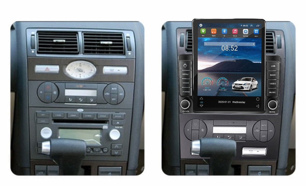 Navigatie dedicata cu Android Ford Mondeo III 2000 - 2007, clima automata, 1GB RAM, Radio GPS Dual Zone, Touchscreen IPS 9.7