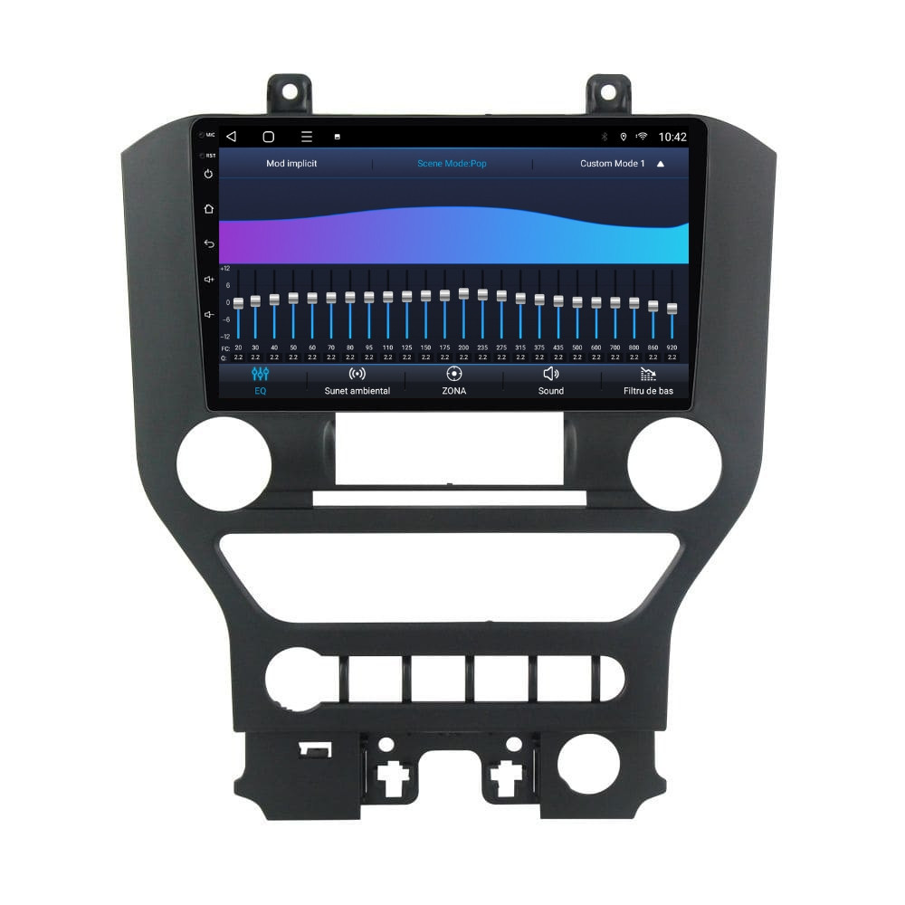 Navigatie dedicata cu Android Ford Mustang 2014 - 2021 cu navigatie originala, 2GB RAM, Radio GPS Dual Zone, Display HD QLED 9