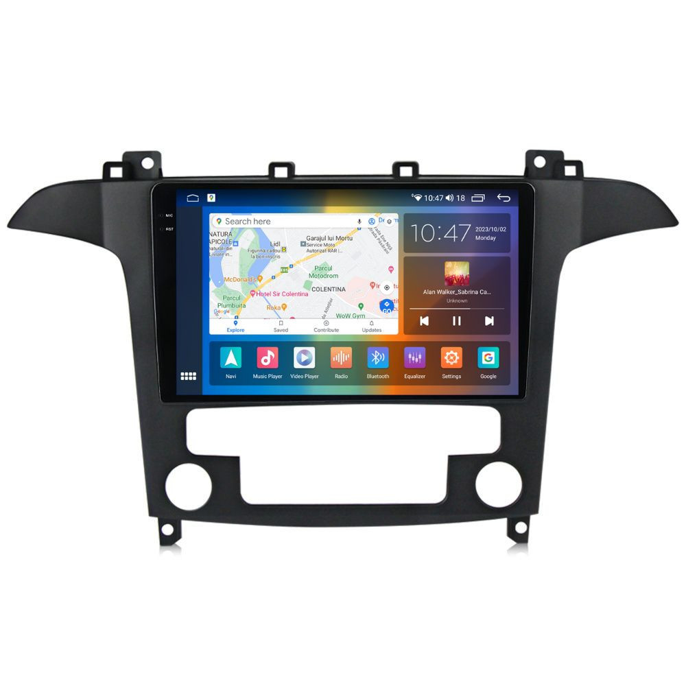 Navigatie dedicata cu Android Ford S-Max I / Galaxy II 2006 - 2015, clima automata, 8GB RAM, Radio GPS Dual Zone, Display 2K QLED 9.5